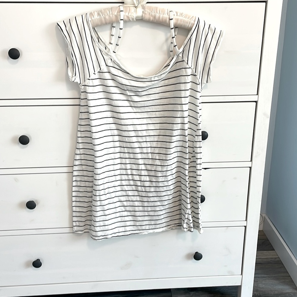 Billabong summer/pool dress, xsmall, white/navy stripes